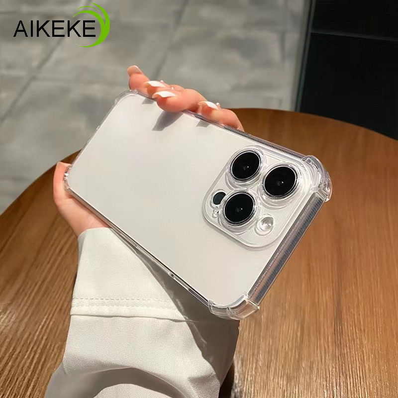 GOKEN Cover Per Oppo A16 / A16s / A54s - Custodia In TPU Trasparente Con Bordi Dorati Galvanici (Bianca)