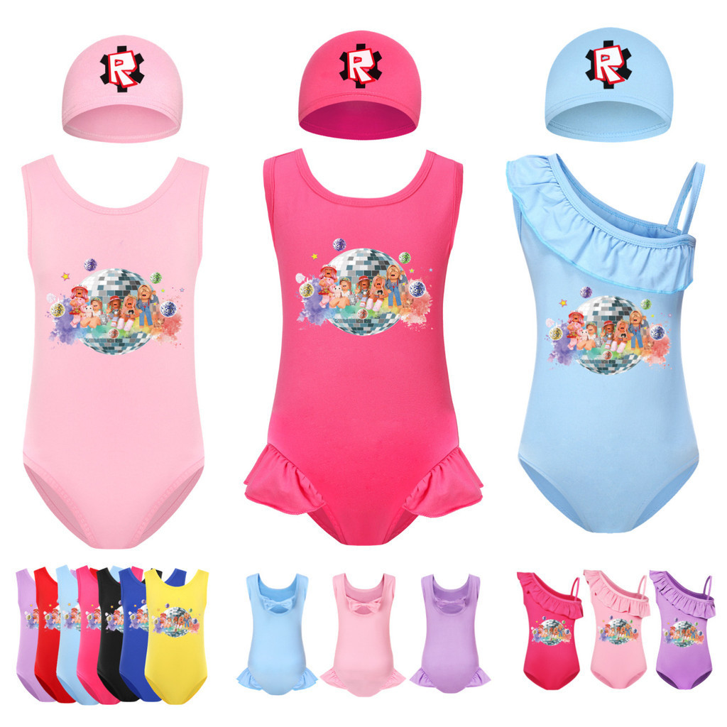 ROBLOX Summer Kids Girls One Piece Swimsuit Bathing Suit Outdoors ...