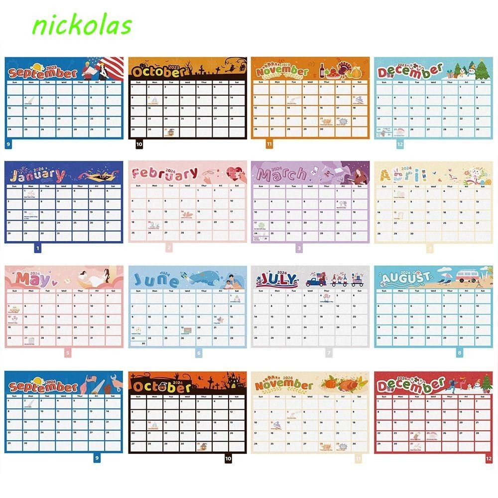 NICKOLAS 2024 Doodle Desk Calendar, Agenda Organizer Weekly Schedule ...