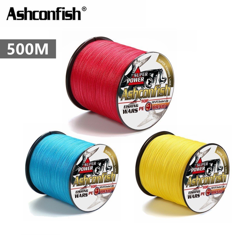 Ashconfish 500M 4 strands Dyneema braided fishing line 2100lb PE lines