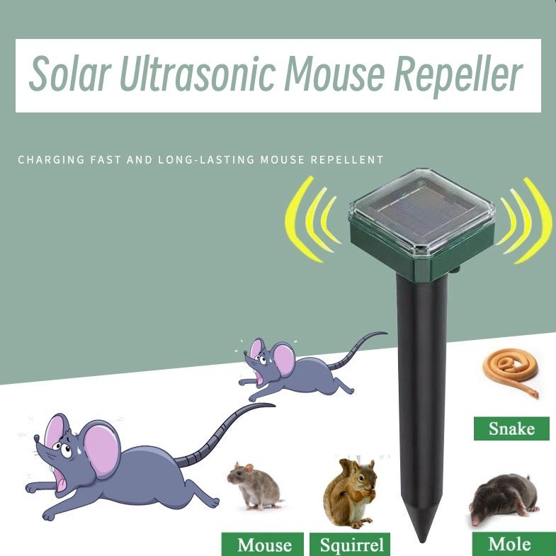 Solar Ultrasonic Repeller Solar Rat Repeller Waterproof Mole Snake ...