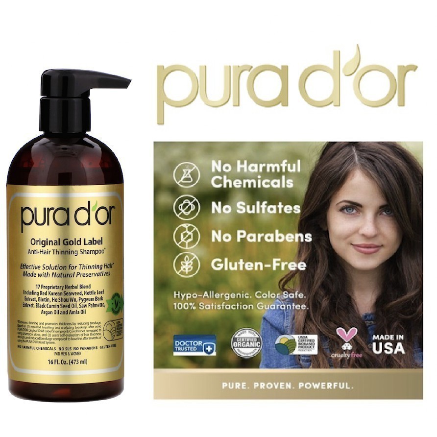 Pura Dor Anti Hair Loss Premium Organic Gold Label Shampoo Conditoner Pura Dor Usa Shopee 7886