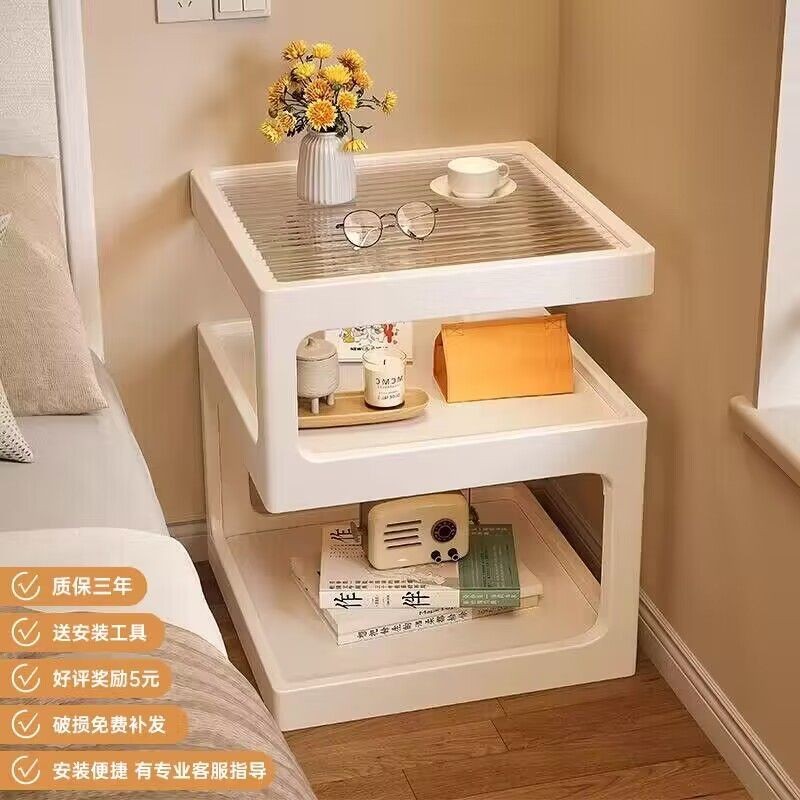 Solid Wood Bedside Table Alternative Side Table Creative Bedroom Modern ...