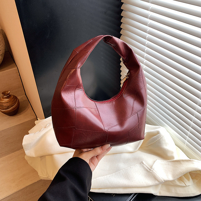 2025 New Style Dumpling Bag Solid Color Simple Handbag Women Commuting ...