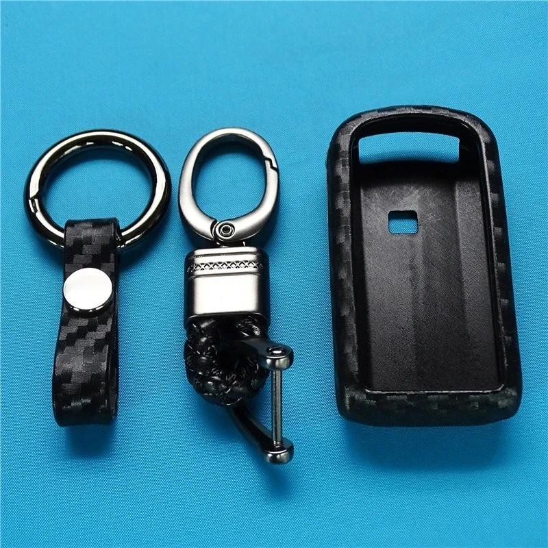 Silicone Carbon Fiber Car Key Protection Shell Case for Mitsubishi ...
