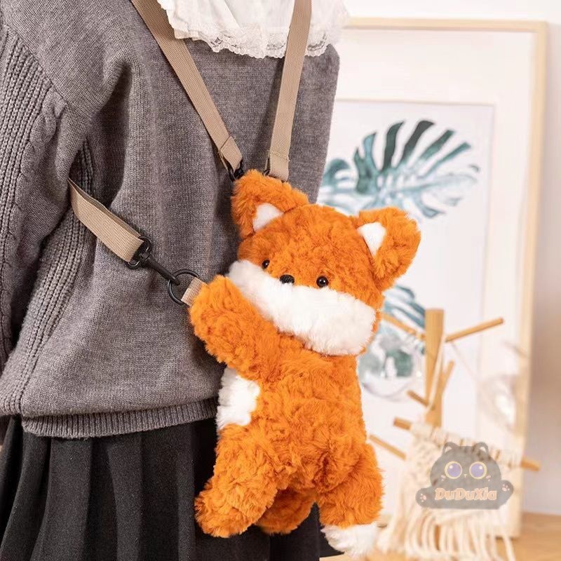 Little Red Book Same Style Little Fox Lying Down Bag Cartoon Fox Backpack Curly Fox Doll Bag Funny Fox Backpack Cartoon Bag Girl Bag Shopee Malaysia