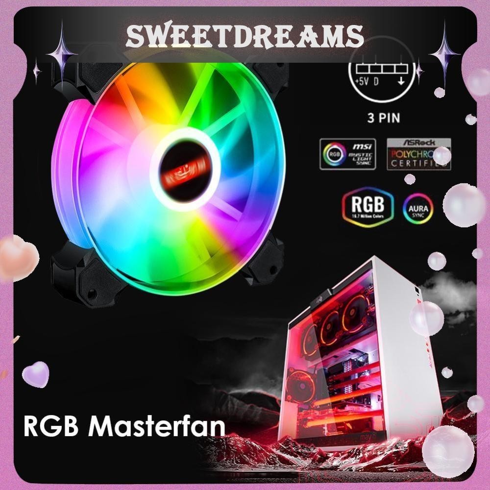 120mm Case Fan RGB Silent PC Case Cooling Fan with 2 Hydraulic Bearings ...