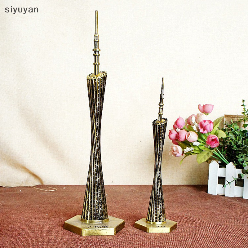 Si Simple Modern Ironwork Guangzhou Tower Replica Model China Figurine ...