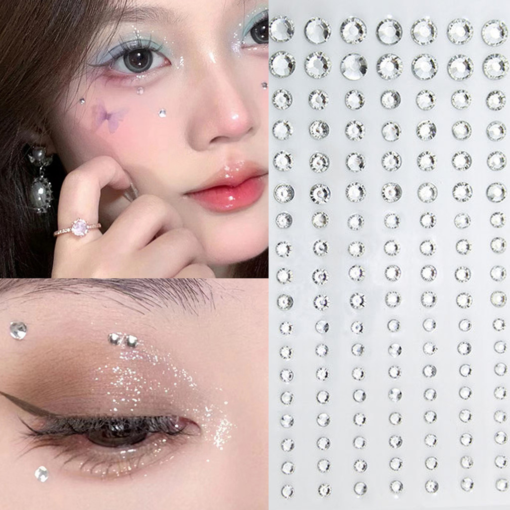 1 Sheet Bling Rhinestone Face Sticker Eye Nail Makeup Stickers ...