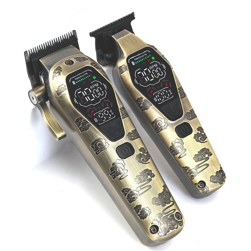 2pc Set Professional FADE Blade Hair Clipper Hair Salon 10W High Power ...