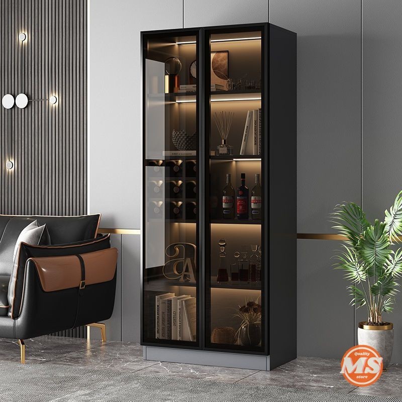 Modern Luxury Wine Cabinet High-End Home Sideboard with Storage Glass ...