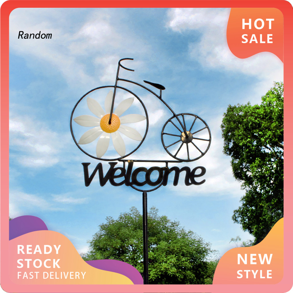 RAN Weather-resistant Garden Stake Garden Welcome Stake Vintage Bicycle ...