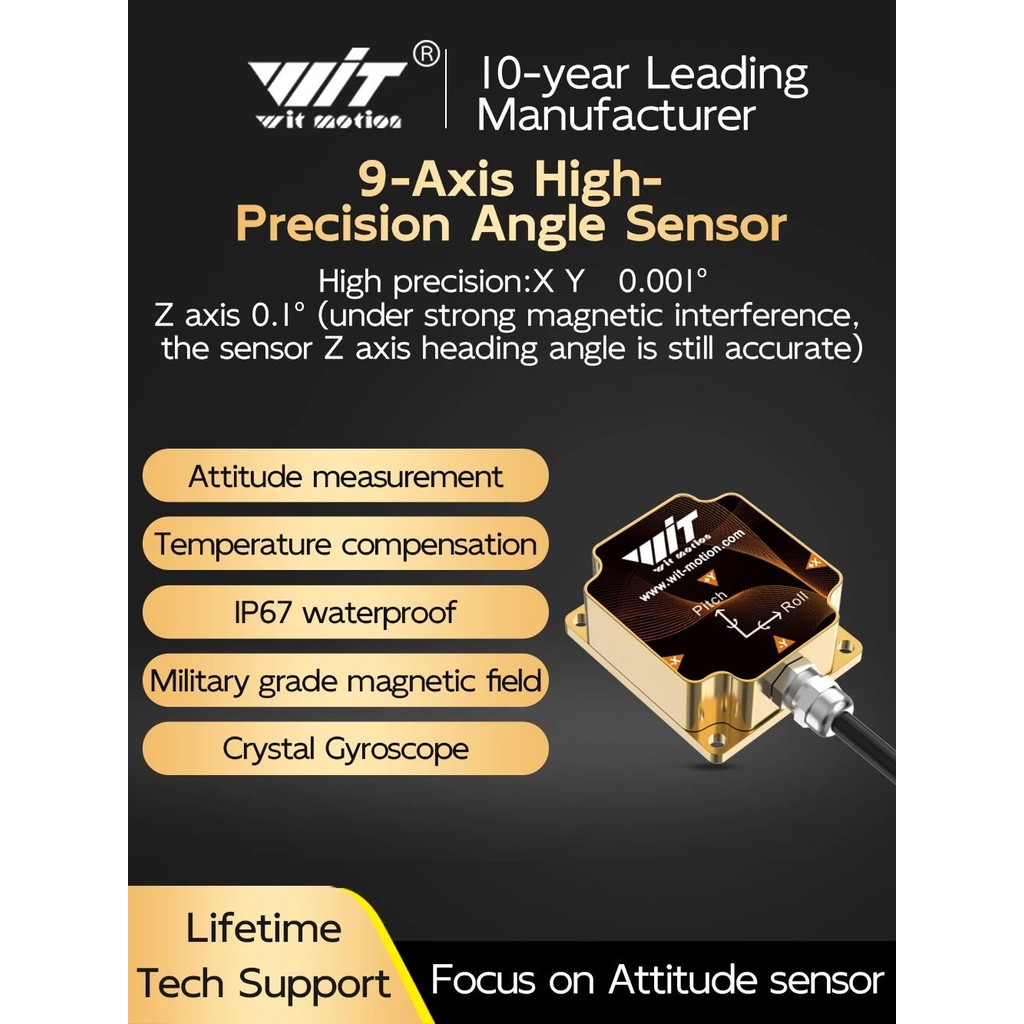 WitMotion HWT9073 AHRS IMU 3-Axis Accelerometer+Crystal Gyroscope ...