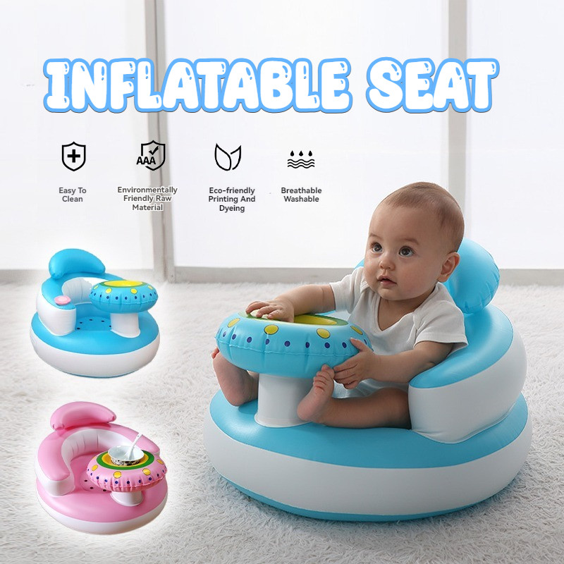 Baby Inflatable Chair with Plate Soft Chair Seat PVC Music Chair Baby ...