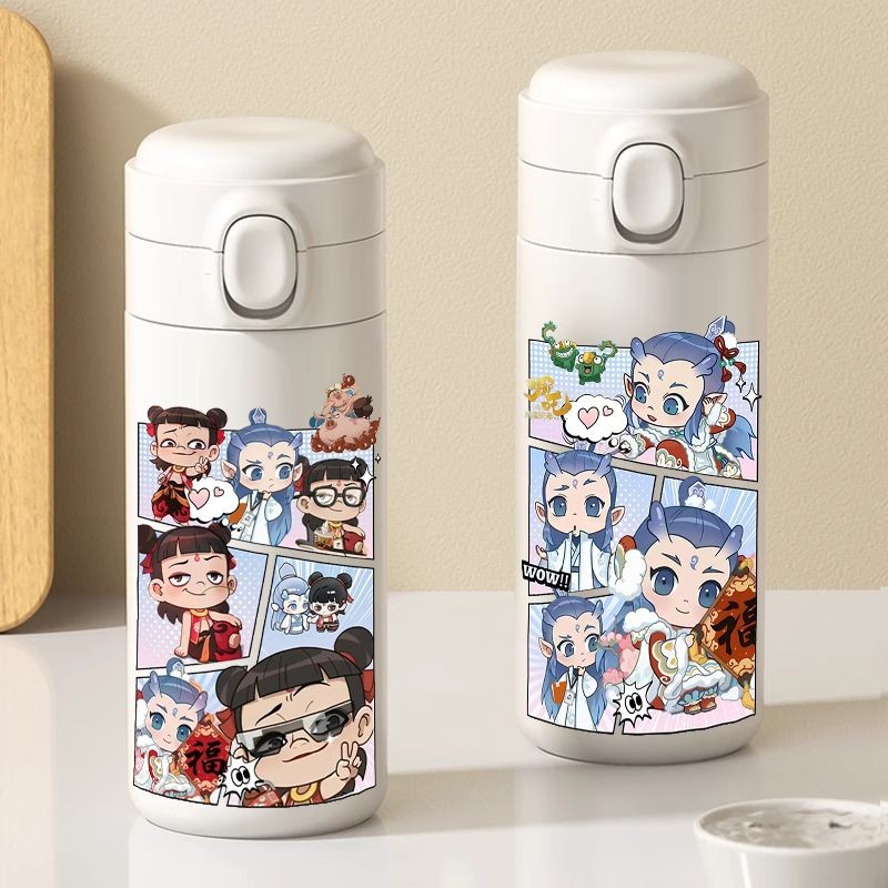 Nezha Magic Boy Haunted Sea Thermos Cup Couple Men Women Pop-up Lid ...