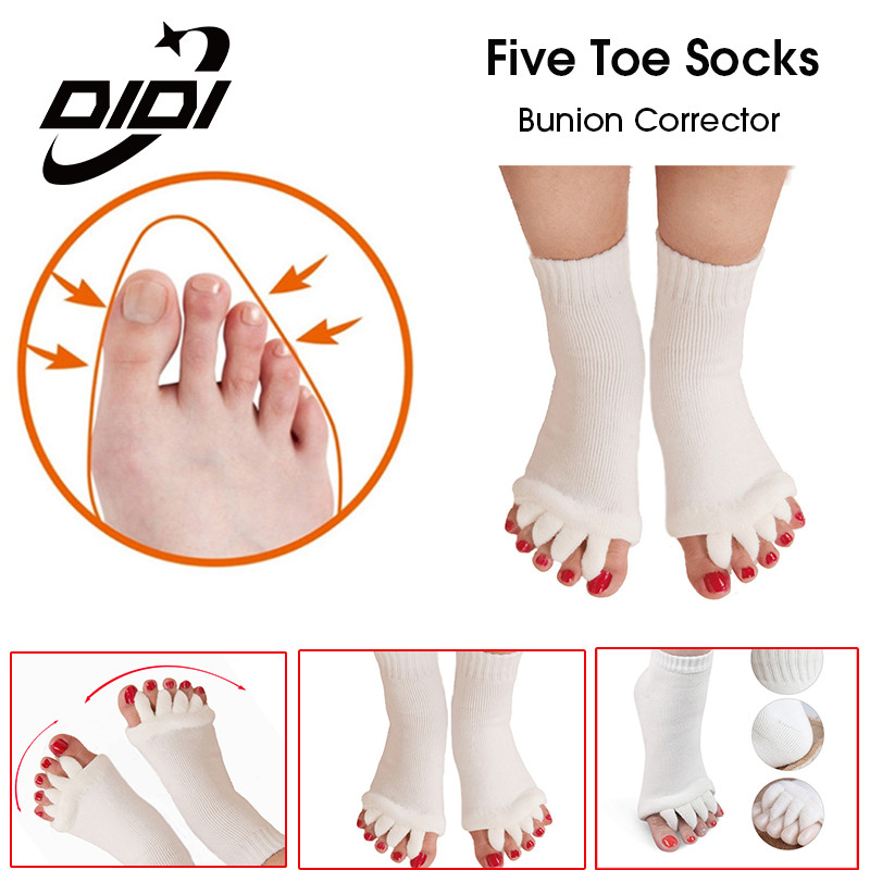 DIDI 1 Pair Five Toe Socks Orthotics Separators For Toes Bunion ...