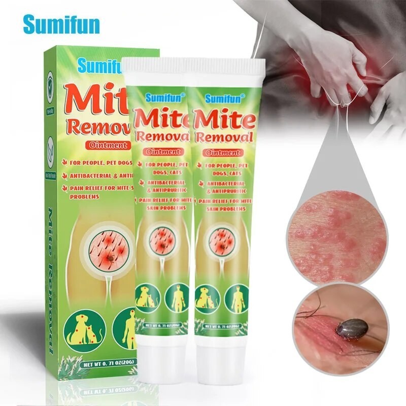 Sumifun Mite Removal Cream Remove Scabies Pubic Lice Ointment Skin Anti ...