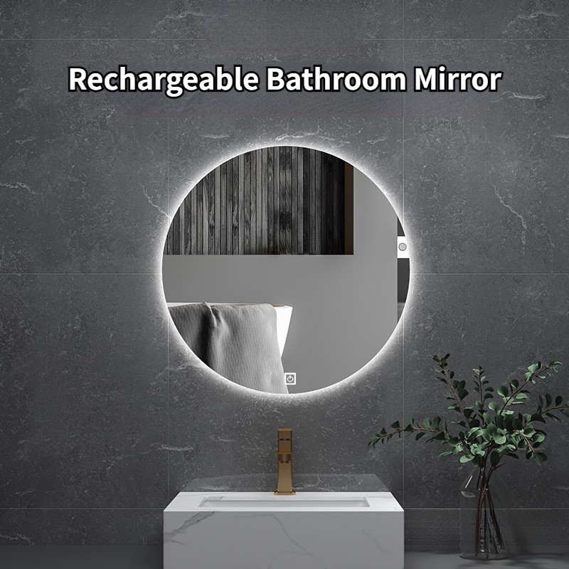 Rechargeable Bathroom Wall-mounted Bathroom Intelligent Mirror Led ...