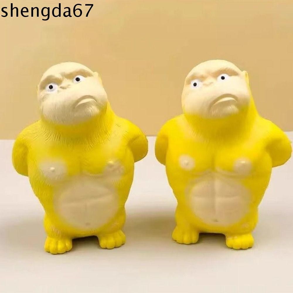 Shengda Squeezing Monkey Toys, Yellow Eva Squeeze Vent Gorilla 