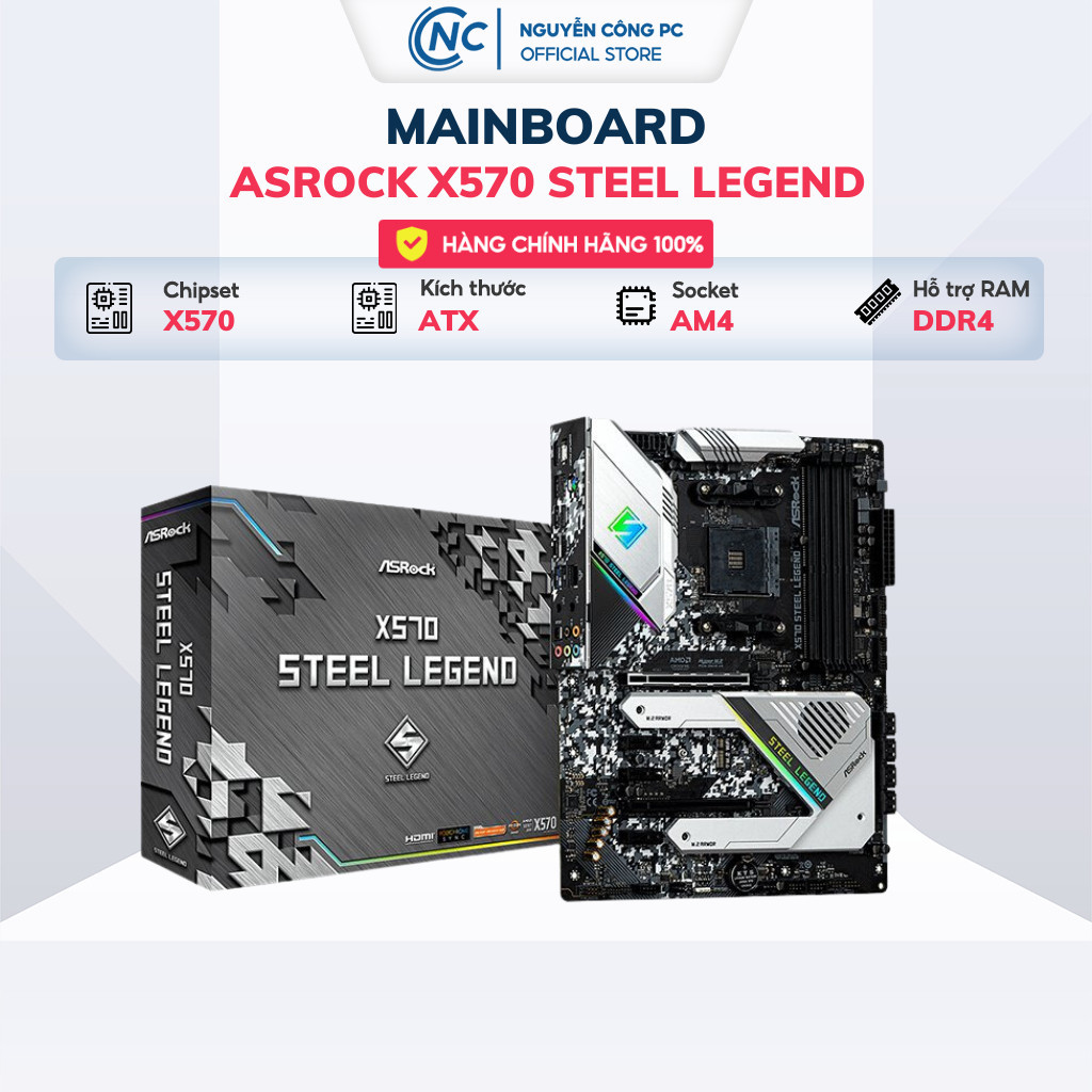 Asrock X570 STEEL LEGEND Mainboard - Genuine product | Shopee Malaysia