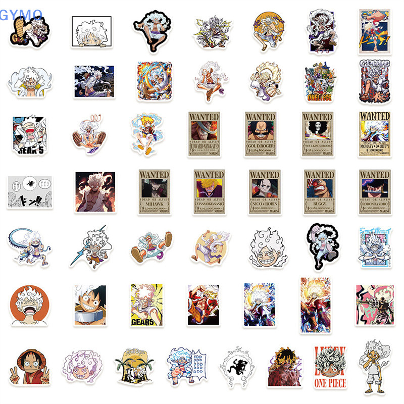 [cxGYMO] 50/100pcs Anime Luffy Gear 5 One Piece Graffiti Stickers ...