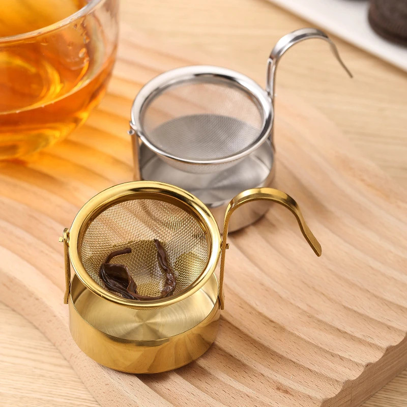 Rotatable Teapot Stainless Steel Fine Mesh Tea Leaf Spice Strainer ...