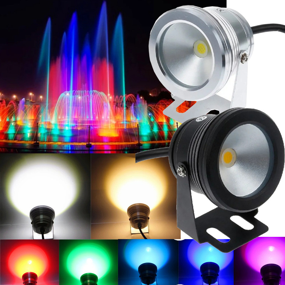 12V 10W IP67 Waterproof White / Warm white / RGB LED Underwater Lights ...