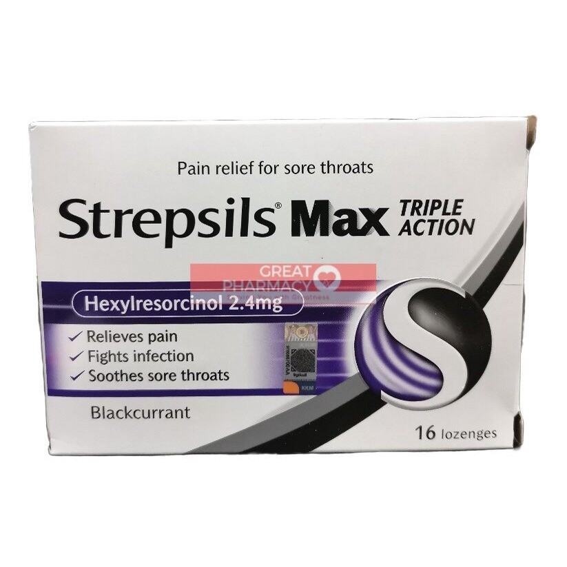 Strepsils Max Triple Action lozenge 16's (Exp: 04/2025) | Shopee Malaysia