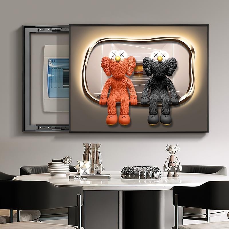 Kaws Violent Bear Sesame Street Meter Box Decorative Painting ...