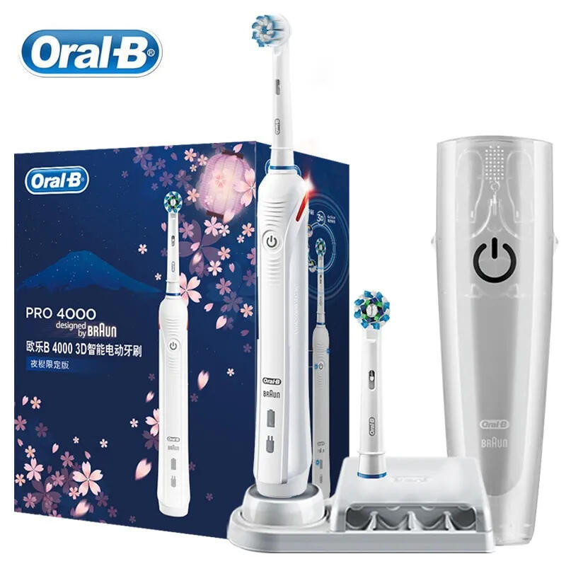 Oral B PRO 4000 3D Sonic Electric Toothbrush For Adult Rechargeable ...