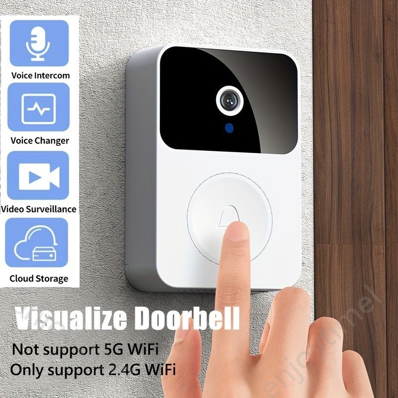 1pc Smart Wireless Doorbell Camera with HD Night Vision – Home Security  with Two-Way Audio Motion-Activated Alerts Easy App Control and  Rechargeable