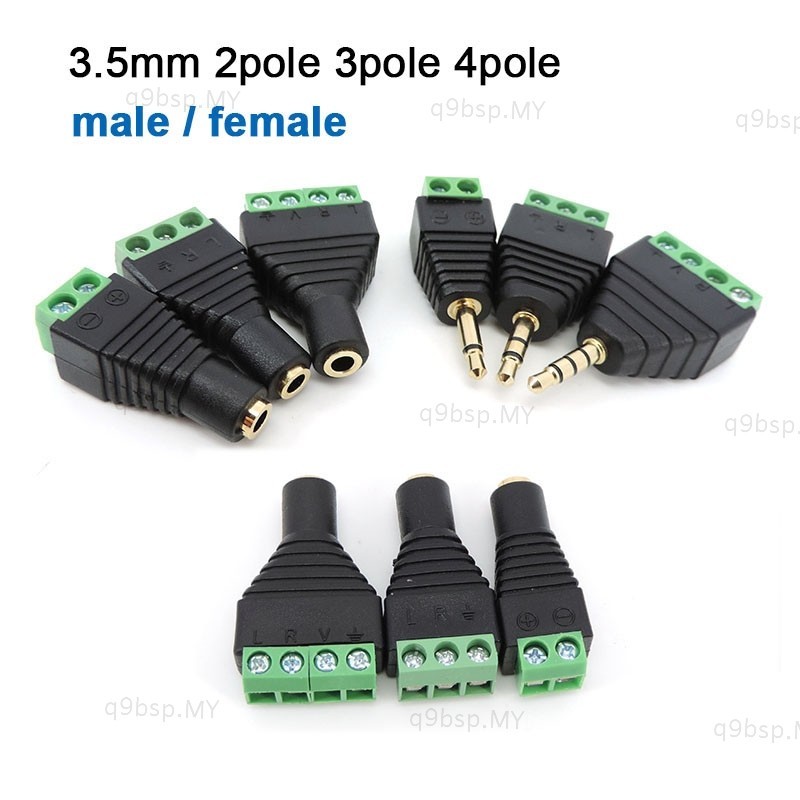 Video AV 3.5mm 2 3 4 Pole pin mono Stereo Male female connector socket ...