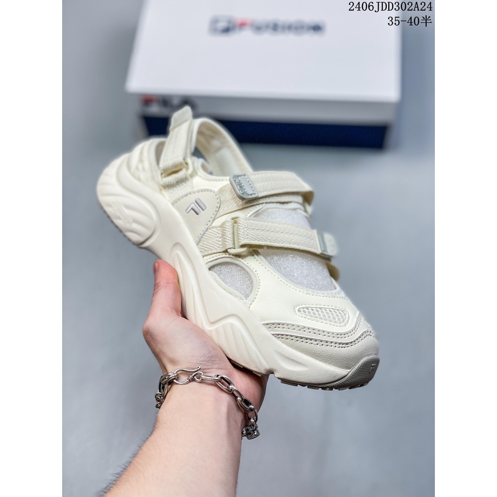 Sandal Fila Fusion Conch Ladies Kasut Casual Outerwear Perempuan Women Selipar Premium UA Shopee Malaysia