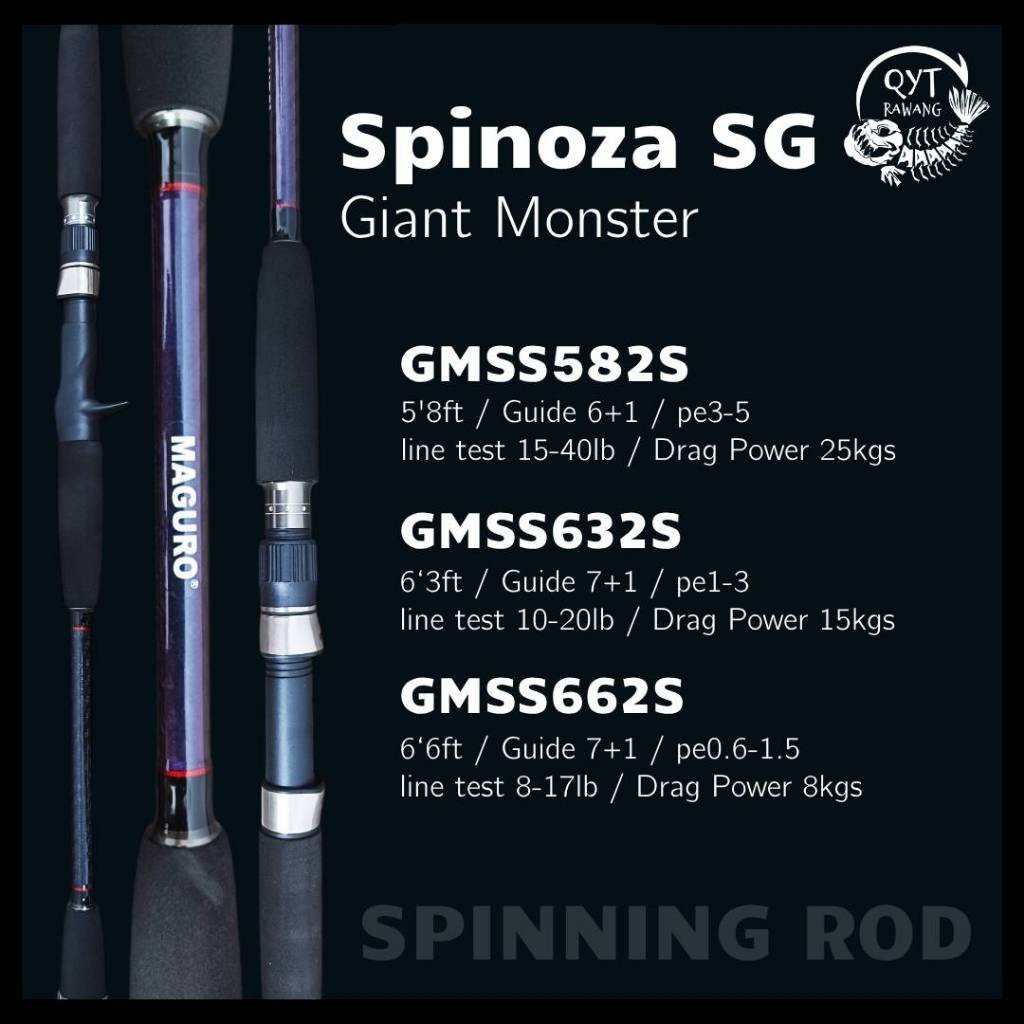 MAGURO SPINOZA SG GIANT MONSTER, BUTT JOINT FISHING ROD Shopee