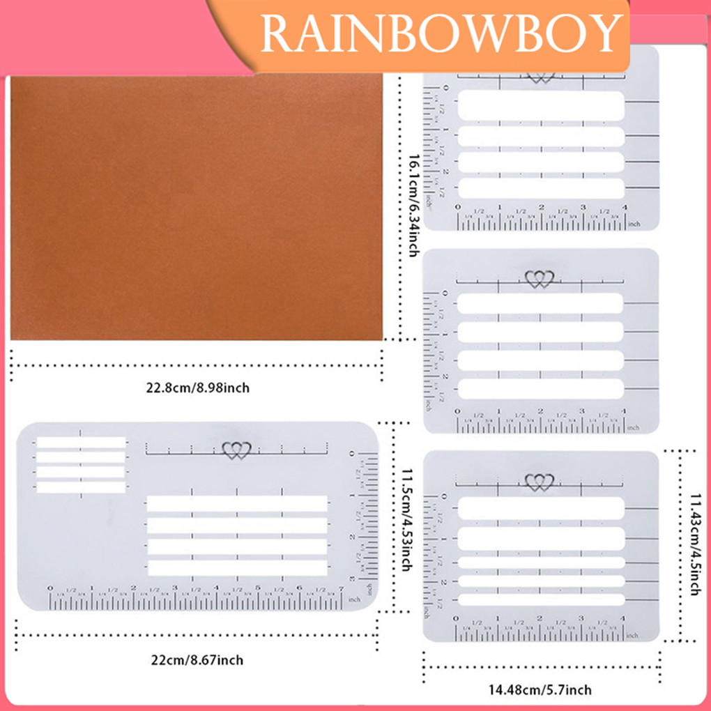 4PCS/Set Letter Craft Stencil Kit Transparent Envelope Rulers ...
