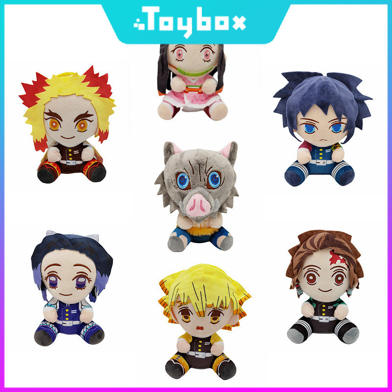 In Stock Cross-Border Anime Peripheral Sitting Demon Slayer Plush Toy ...