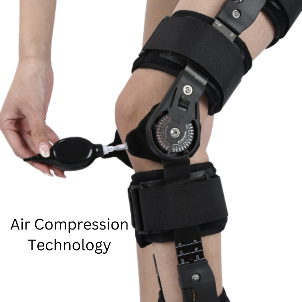 Orthopedic Knee Brace Adjustable Leg Stabilizer with Hinged Straps Air ...