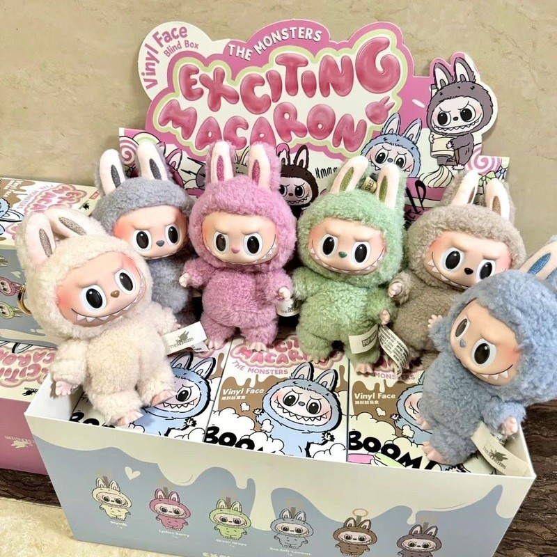 LAbubu first generation vinyl faced plush toy macaron bubble series fun ...