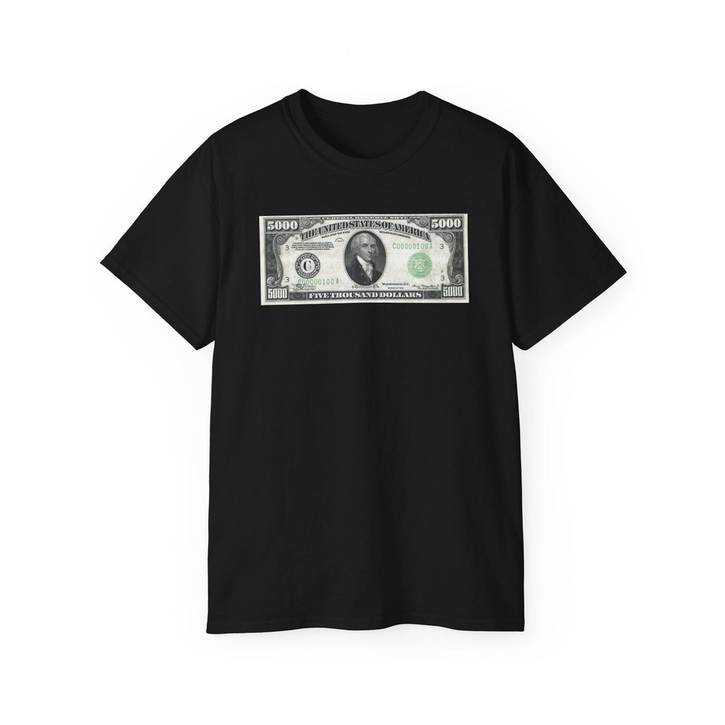 Us 5000 Dollar Bill American Money Cool Ultra Cotton | Shopee Malaysia