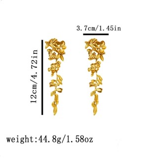 NANZHIJIA Multiple Flower Earrings, Chic Vintage Floral Pendant ...