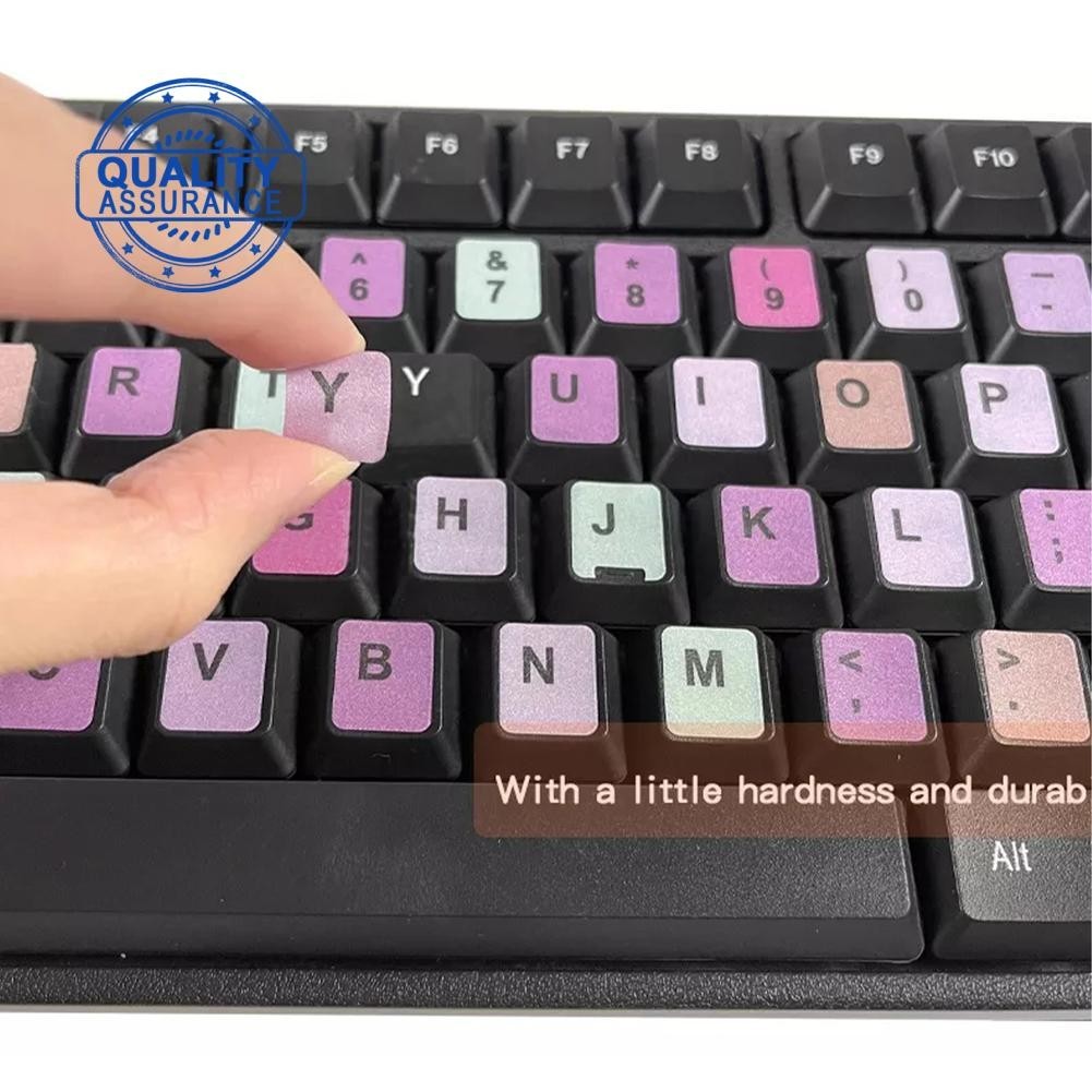 Desktop Computer Keyboard Sticker Decoration English Button Sticker ...