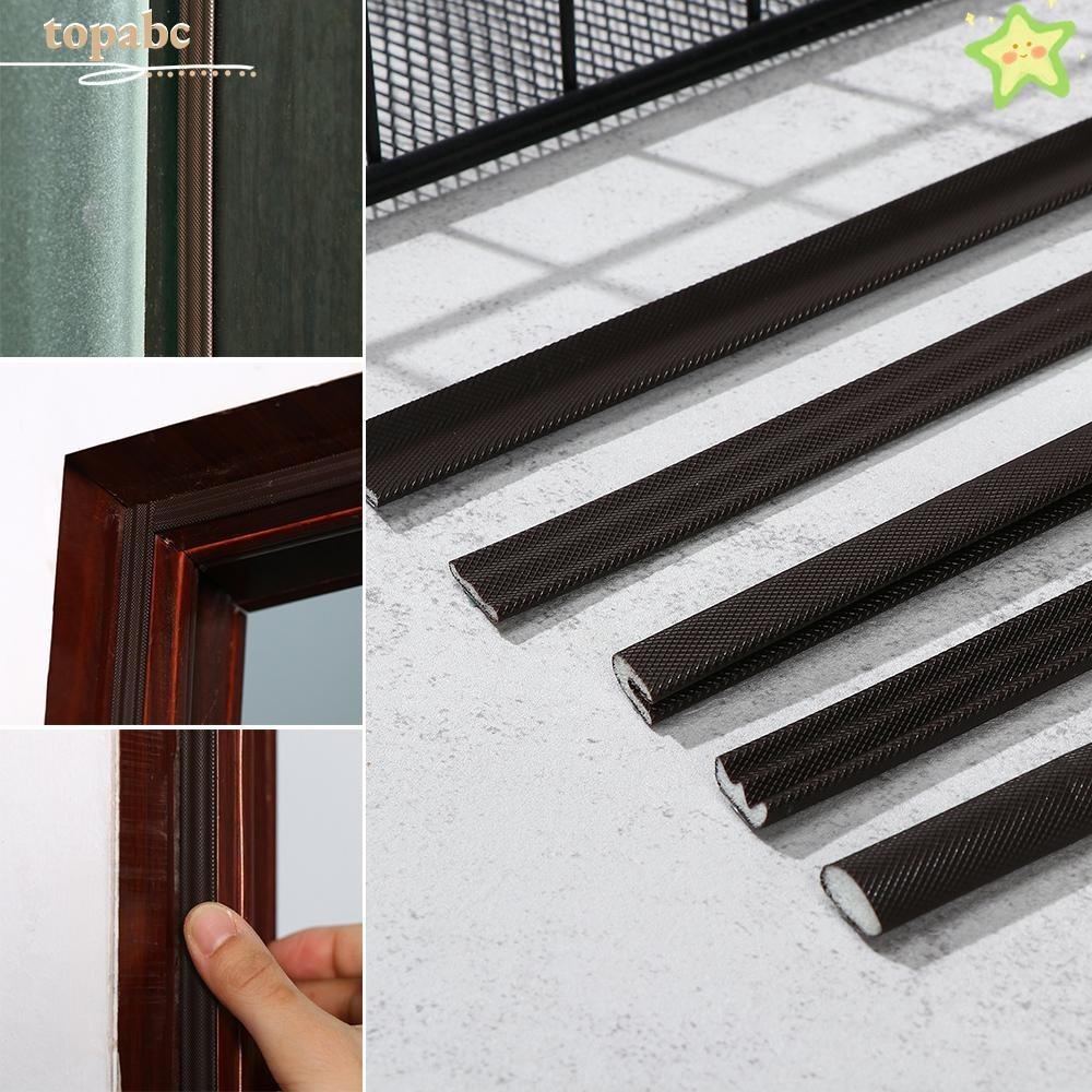 TOPABC 5M Sealing Strip PU Foam Soundproof Door Seal Gap Filler Draught
