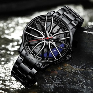 2024 Sports Car Wheel Design Quartz Watch For Men Classic Stainless Steel Strap Round Dial Sport Men s Watch Business Shopee Malaysia