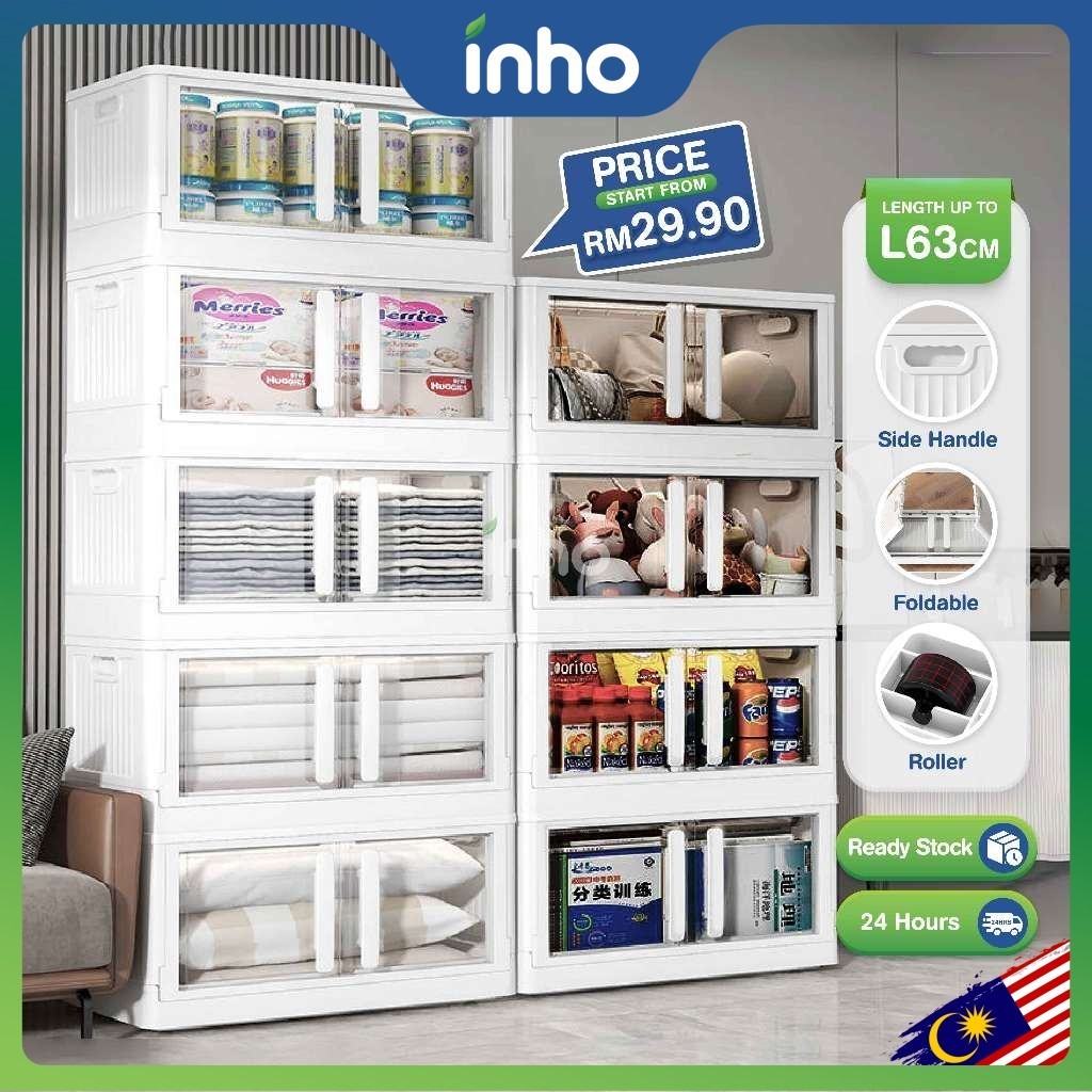 INHO L52/63cm (1-5 Layers) Versatile 2-Sided Opening Storage Cabinet ...