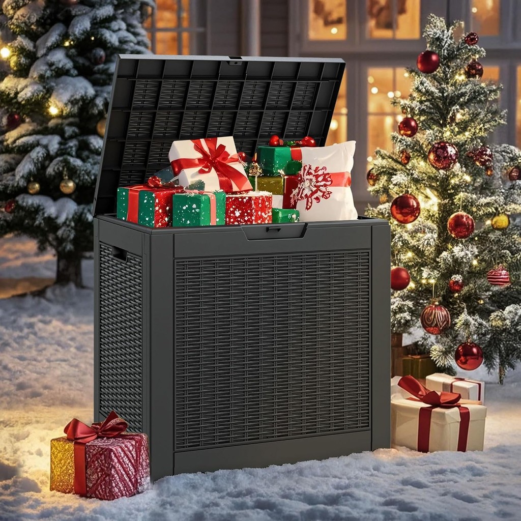 31 Gallon Outdoor Storage Box Waterproof,Indoor Outside Deck Boxes ...
