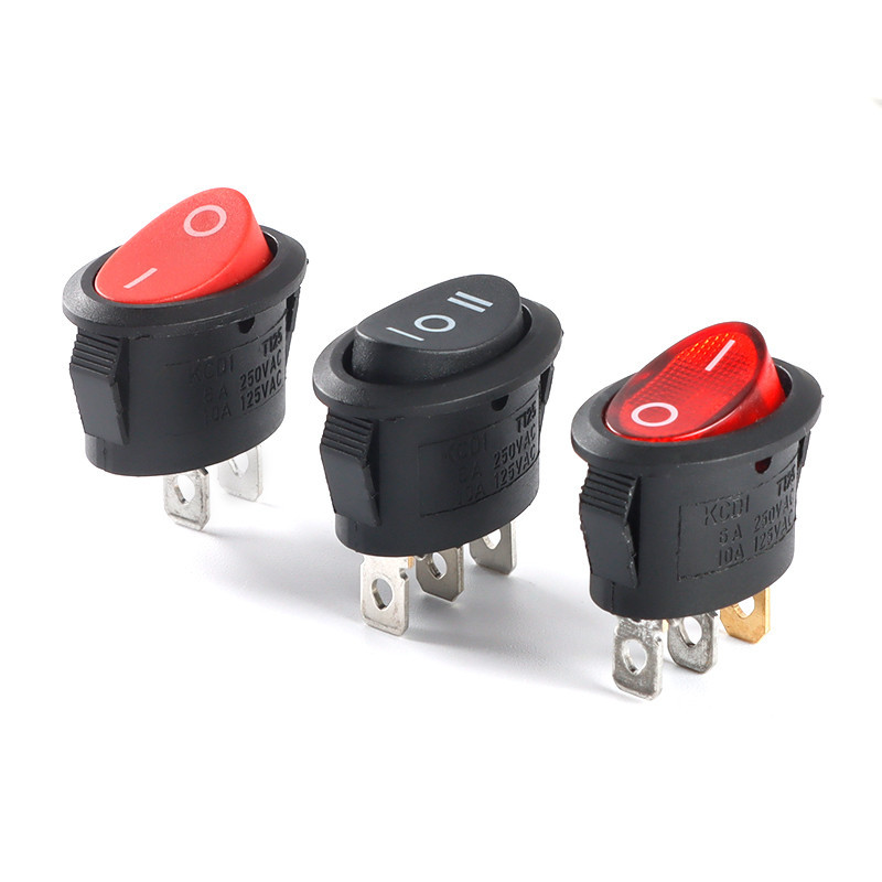 Kcd1 Rocker Switch Oval 2/3 Pin 2 Gear 3 Gear 10A Silver Contact Switch ...