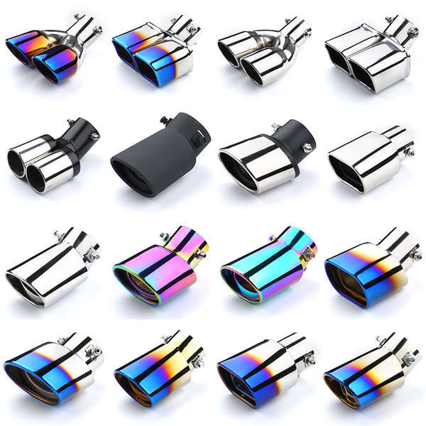 🔥 Multisize Dual Outlet Auto Muffler 🔥 HOTSELLING Tail Trim Universal