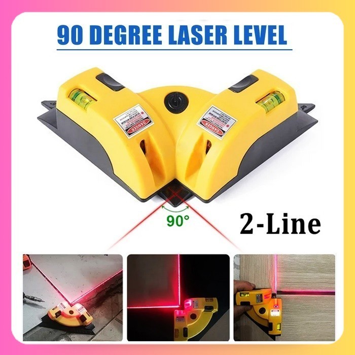 90 Degree Vertical Horizontal Laser Line Square Level Angle Measurement ...