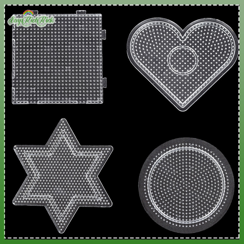 Hama Bead Boards 6-Piece Hama Beads Pegboard Set – Large Square Clear ...