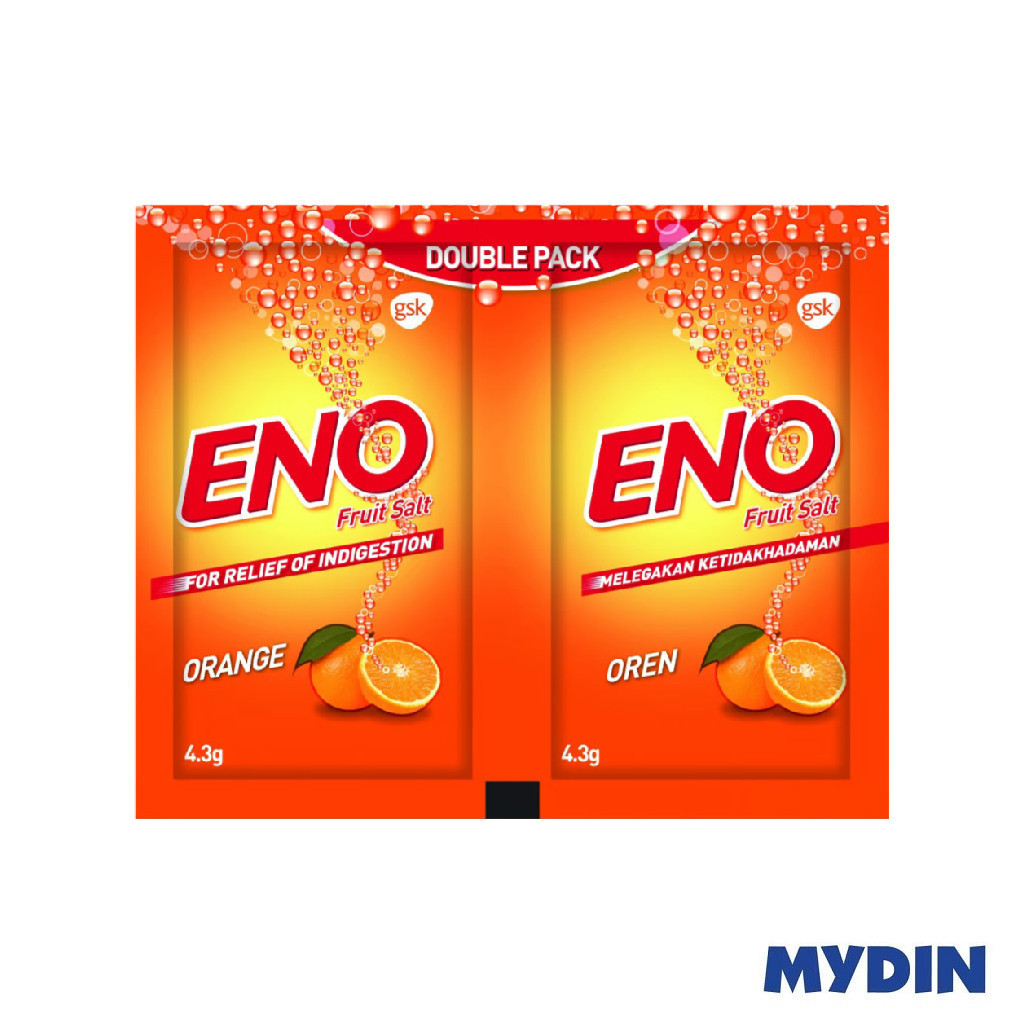 Eno Fruit Salt Antacid Powder Orange Double Pack (2's x 4.3g) | Shopee ...